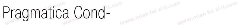 Pragmatica Cond字体转换
